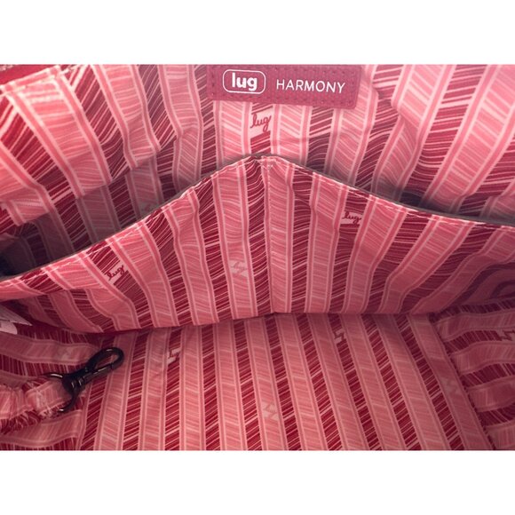 Lug Red Harmony Bag Quilted Crossbody Dual Adjustable Strap Multiple Compartment - Picture 5 of 7